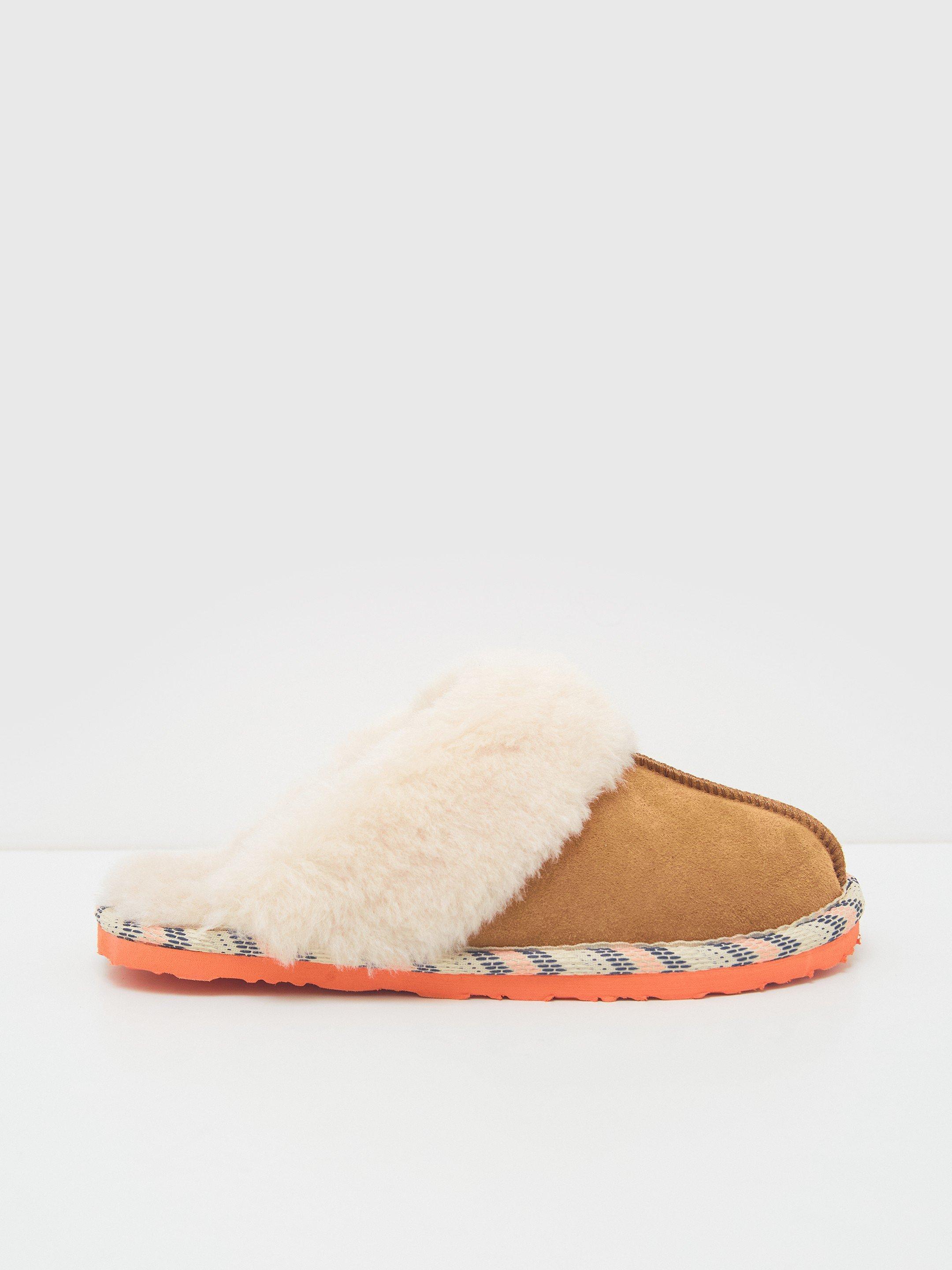Suede and Shearling Mule