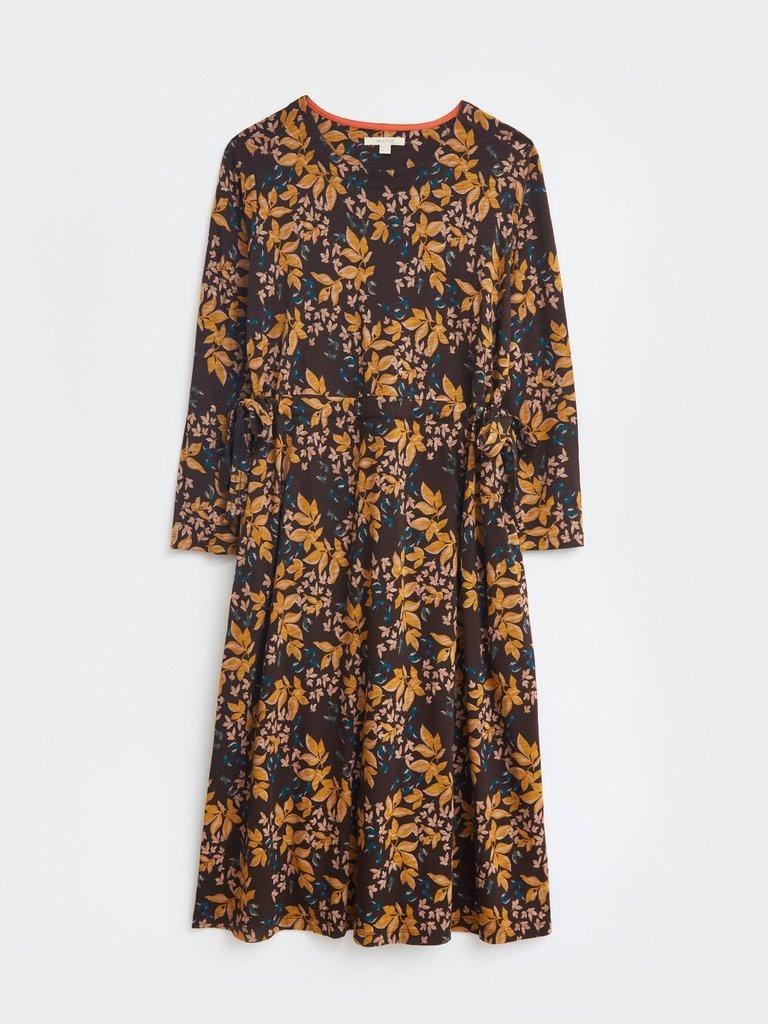 Aria Jersey Dress in BROWN MLT - FLAT FRONT