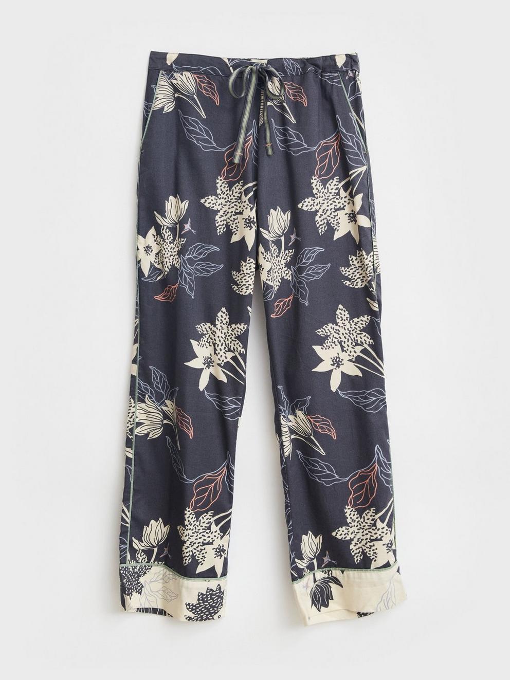 Nina Woven  Bottom in BLK MLT - FLAT FRONT