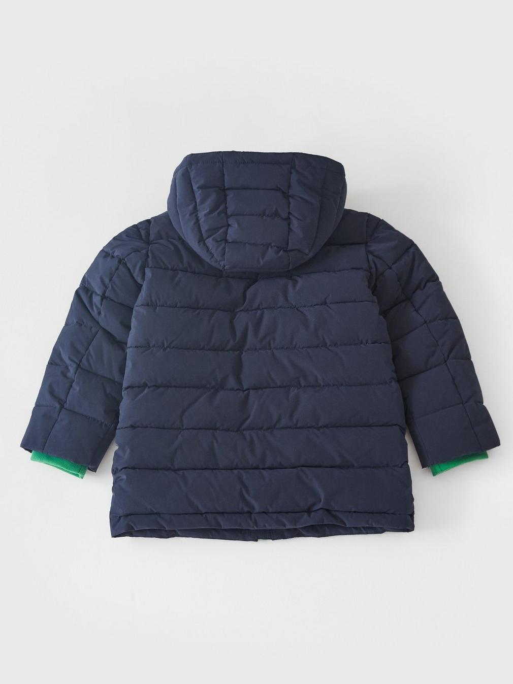 Jameson Puffer Coat in DARK NAVY - FLAT BACK