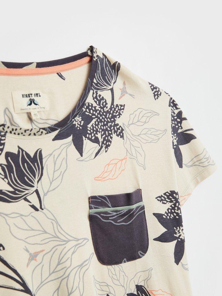 Holly Jersey PJ Top in NAT PR - FLAT DETAIL