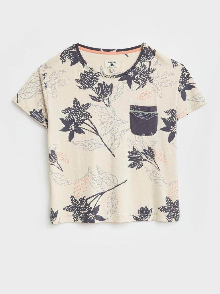 Holly Jersey PJ Top in NATURAL PRINT | White Stuff