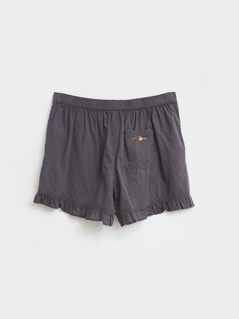 Fiona Frill PJ Short in WASHED BLK - FLAT BACK