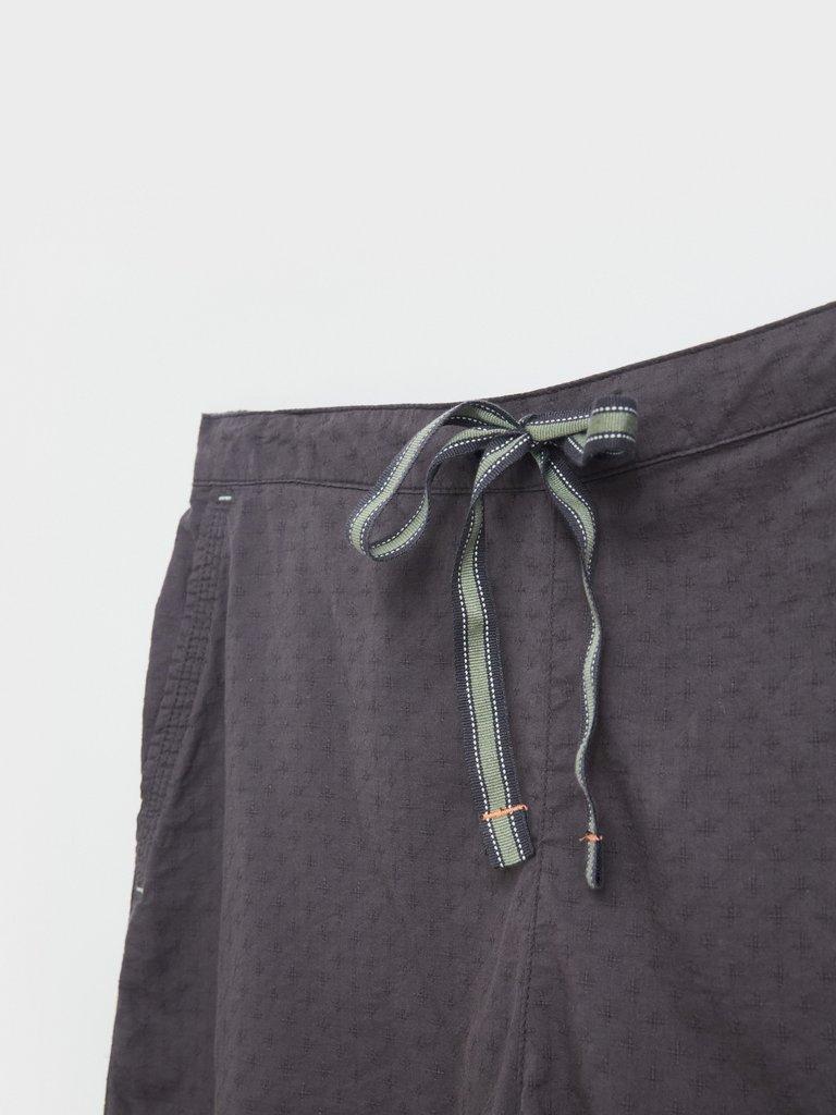 Fiona Frill PJ Short in WASHED BLK - FLAT DETAIL