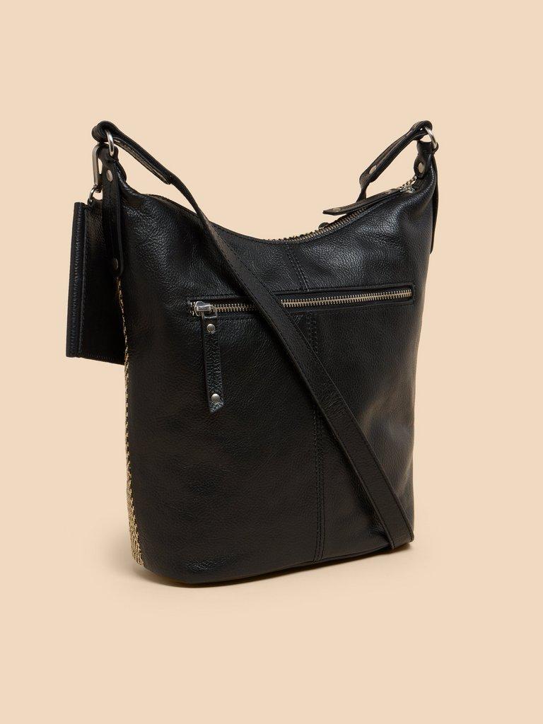 Fern Leather Crossbody in BLK MLT - FLAT BACK