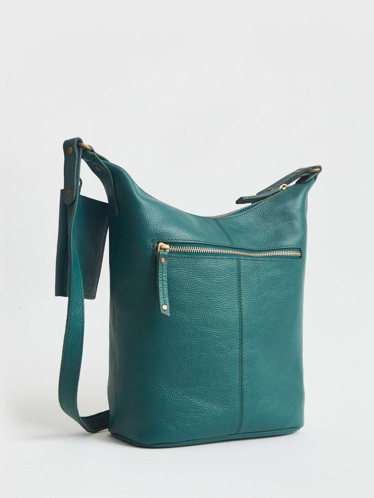 Fern Leather Crossbody in DUS GREEN - FLAT BACK