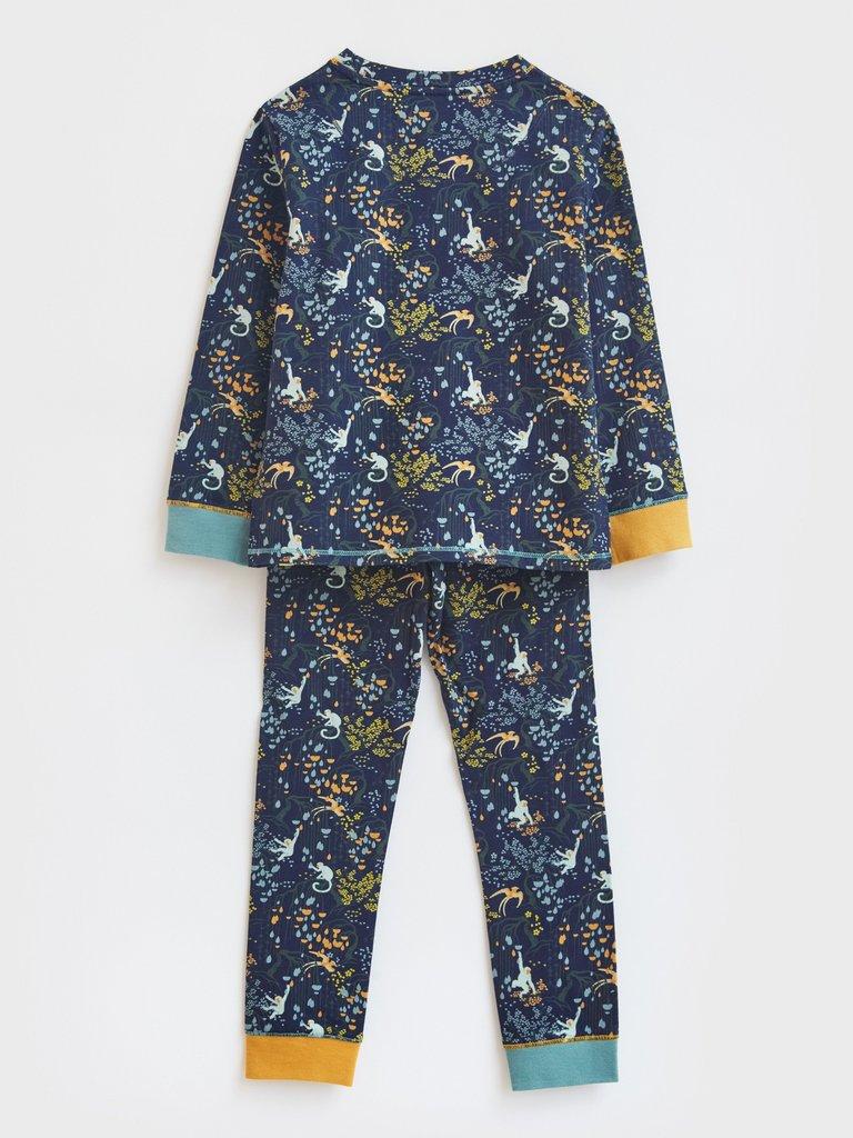 Jungle PJ Set in NAVY MULTI - FLAT BACK