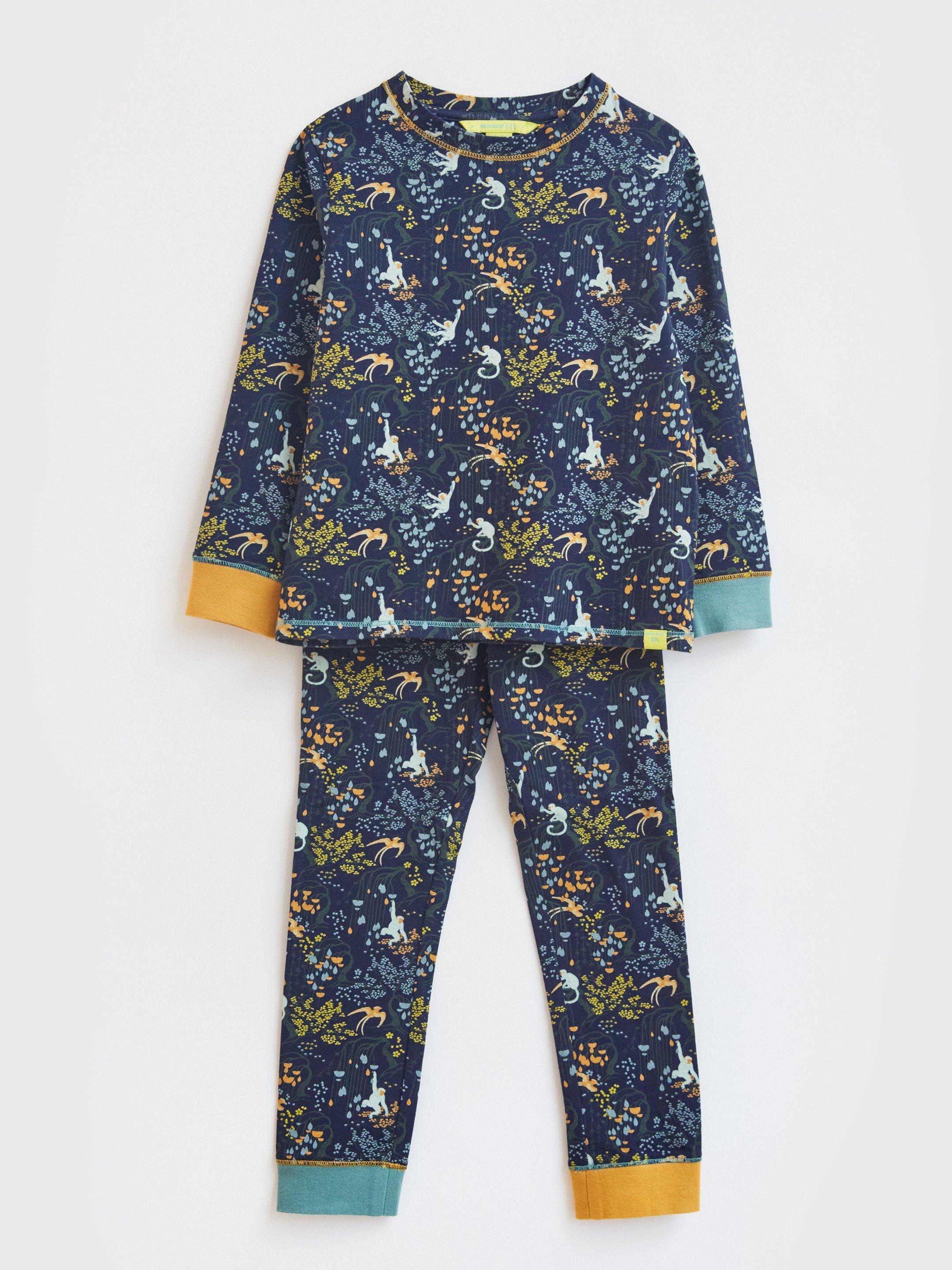 Luve - Mini Squirrel - Light yellow organic pyjamas with squirrel print -  Molo