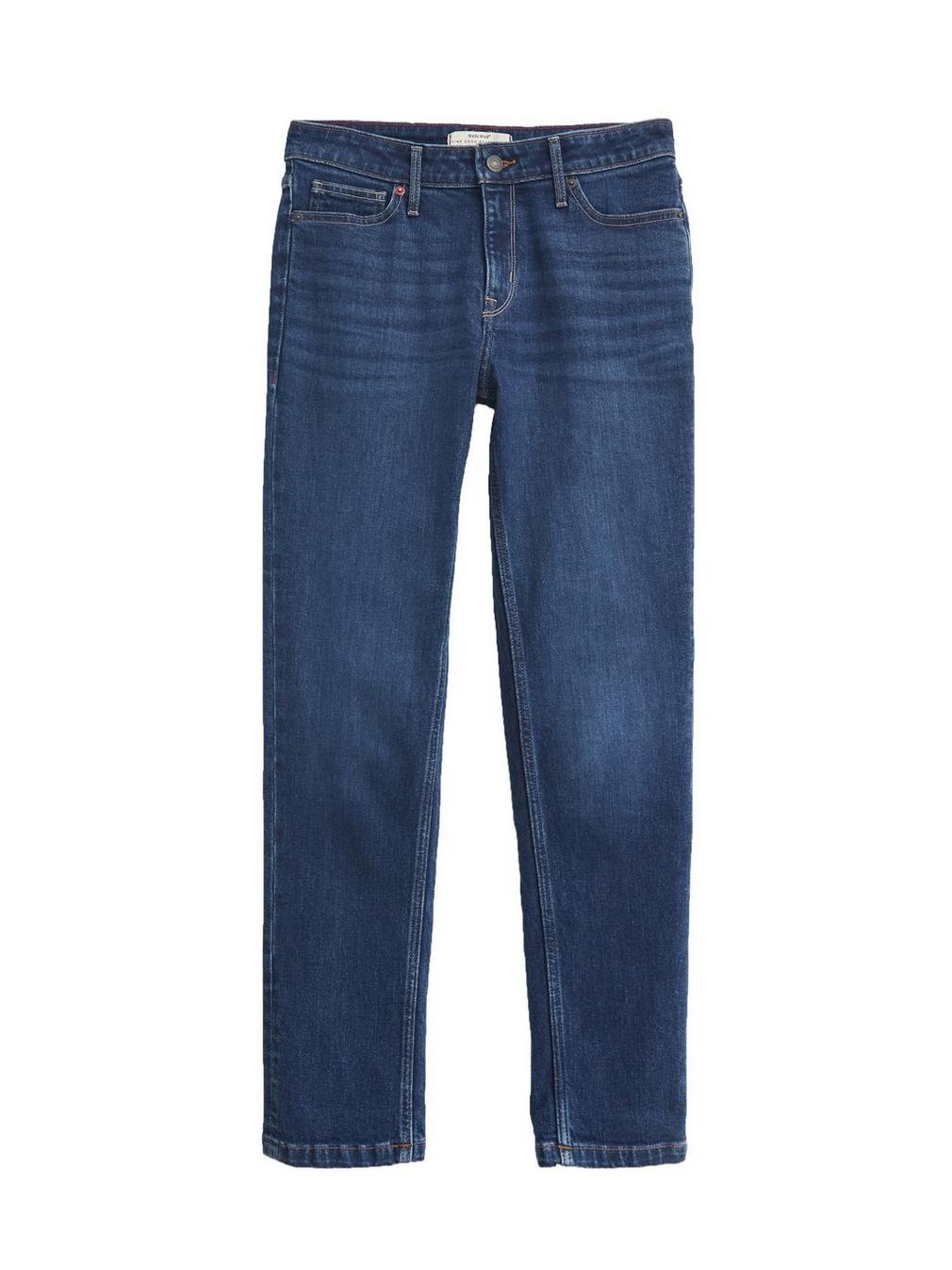 Brooke Straight Leg Jeans in MID DENIM - FLAT FRONT