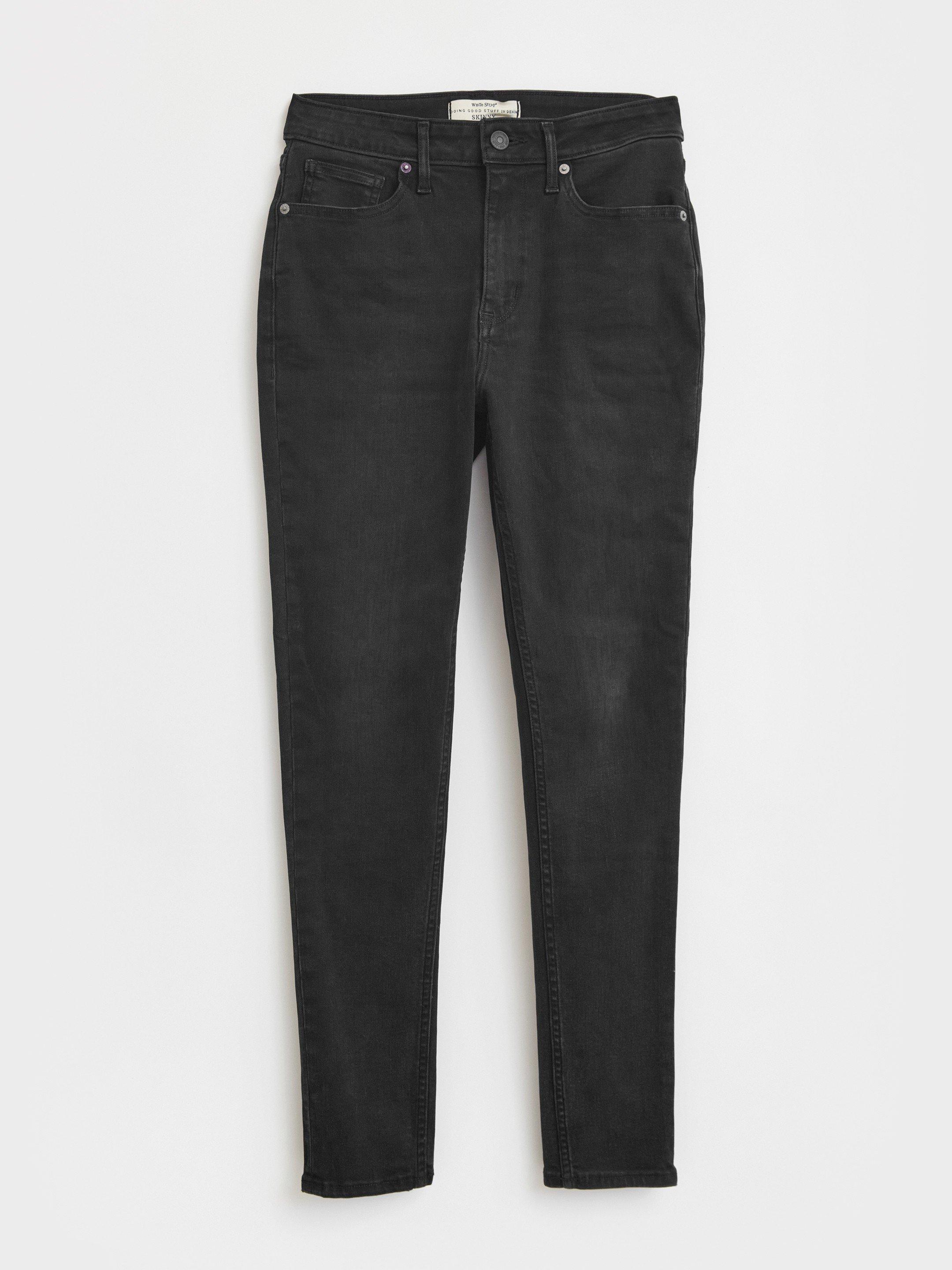 Amelia Mid Rise Skinny Jean in WASHED BLK - FLAT FRONT