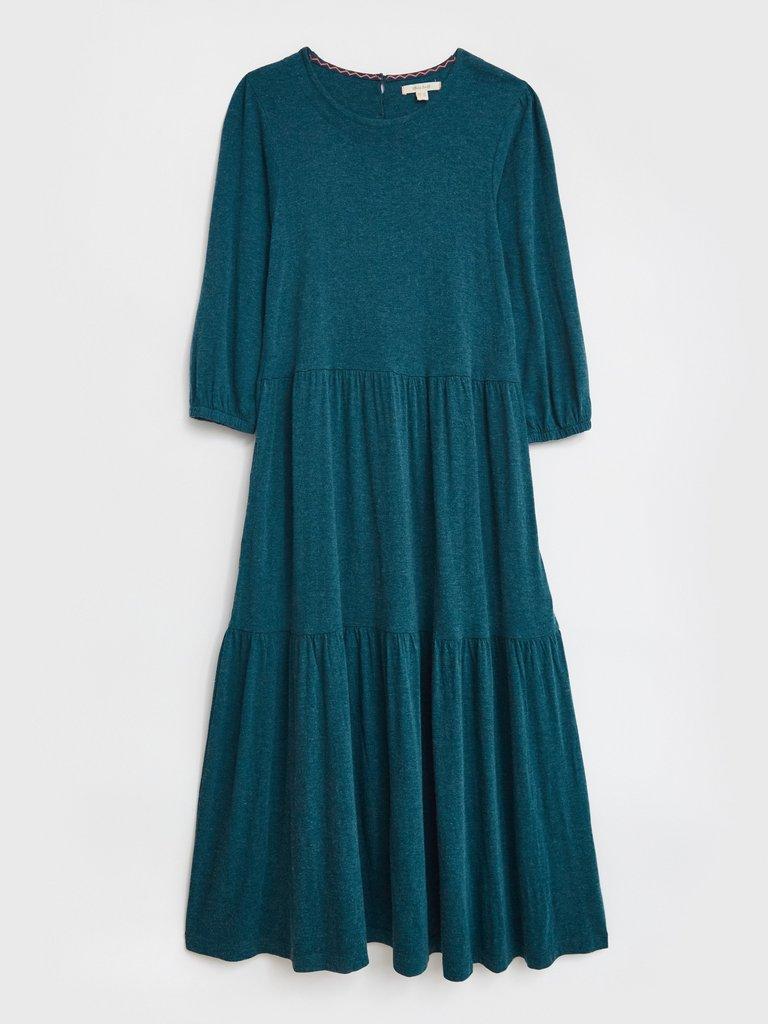 Atlantic Jersey Dress in DARK TEAL - FLAT FRONT