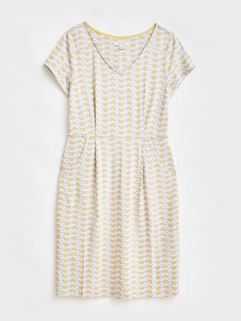Chile Jersey Dress in CHART MLT - FLAT FRONT