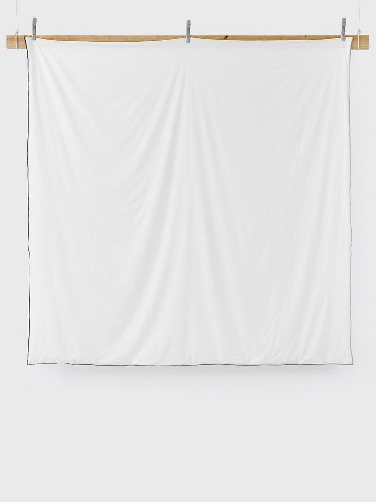 Reversible Bed Linen King in WHITE MLT - FLAT DETAIL