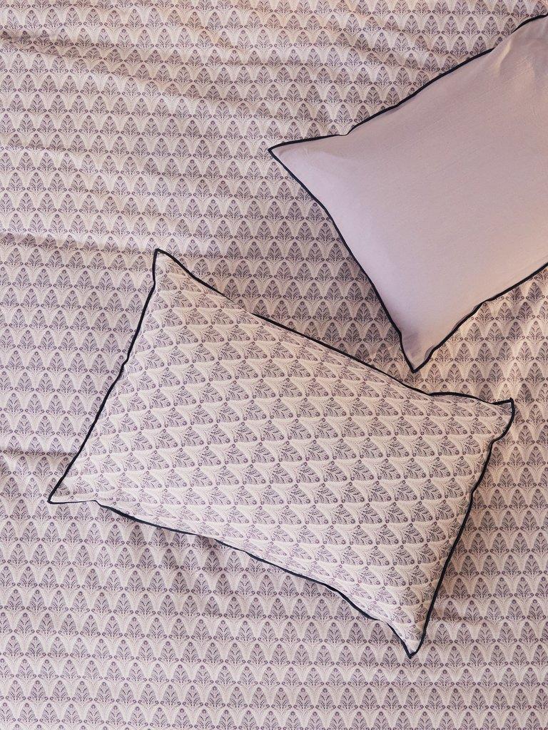 Pillow Case Set of 2 in PURPLE MLT - FLAT DETAIL