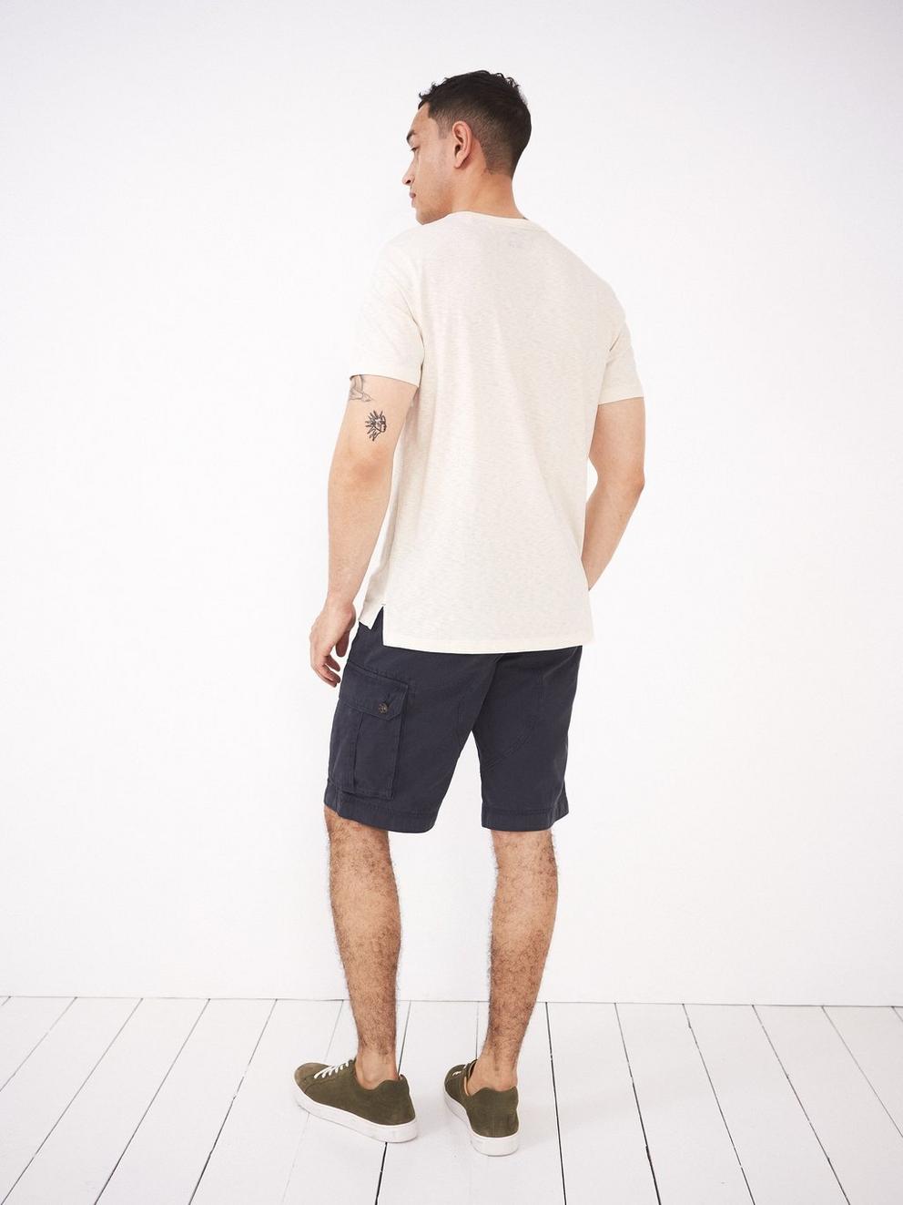 Explore Bike Graphic Tee in NAT WHITE - MODEL BACK