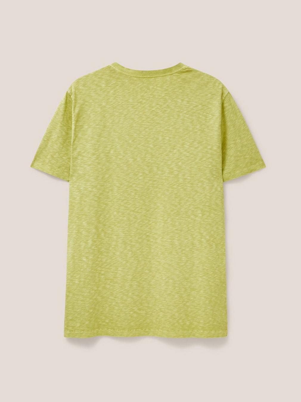 Abersoch Short Sleeve Tee in BRT GREEN - FLAT BACK