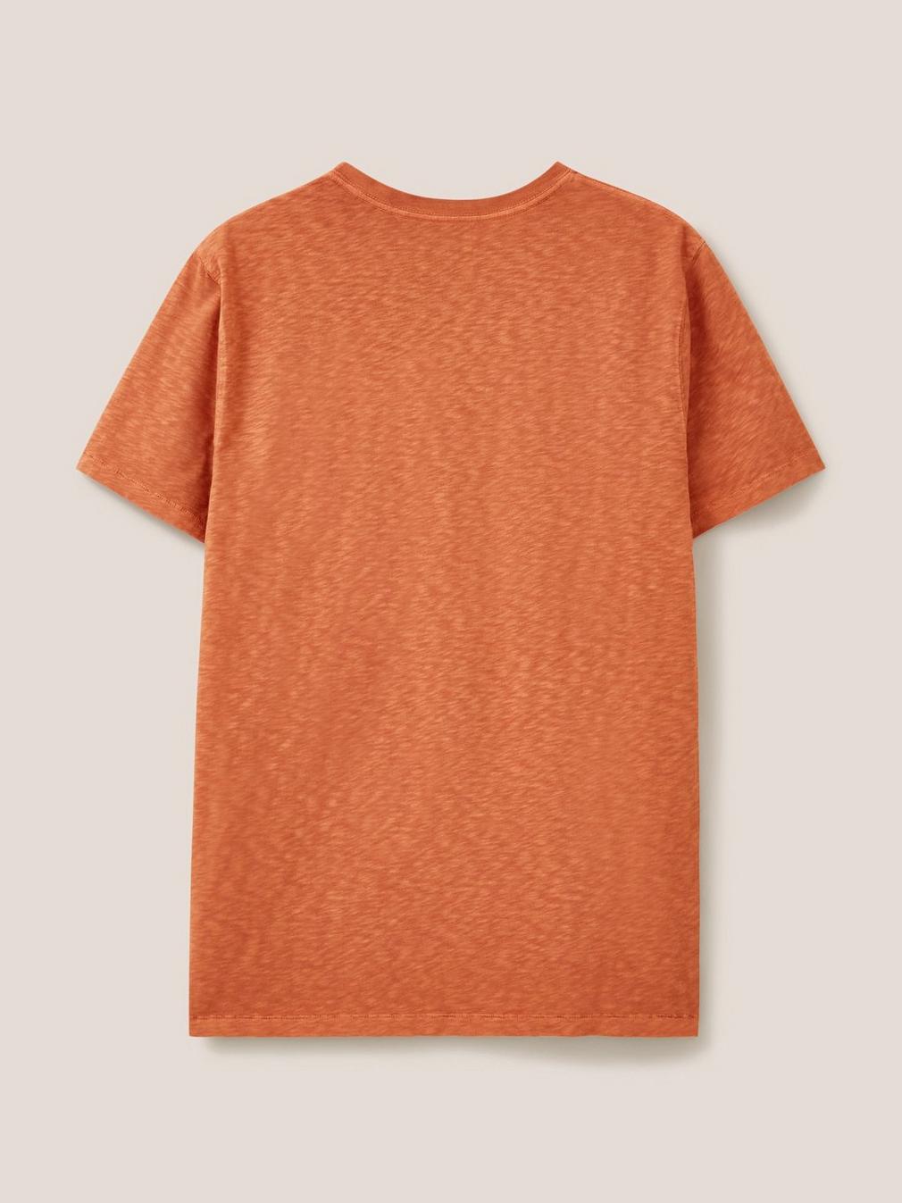 Abersoch Short Sleeve Tee in DK ORANGE - FLAT BACK