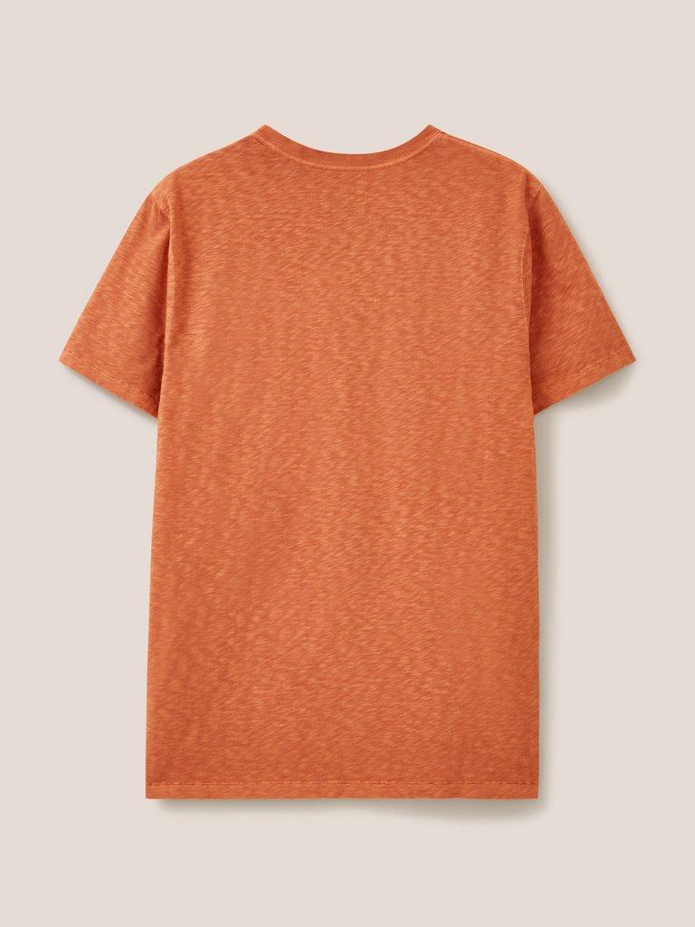 Abersoch Short Sleeve Tee in DK ORANGE - FLAT BACK