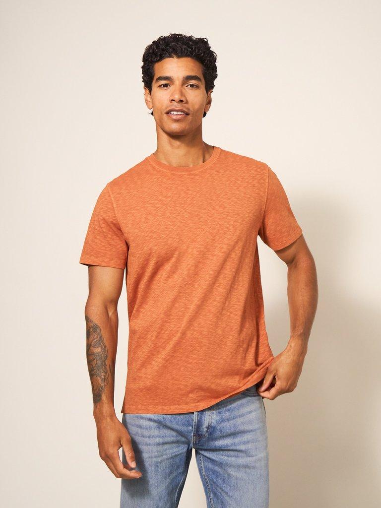 Abersoch Short Sleeve Tee in DK ORANGE - LIFESTYLE