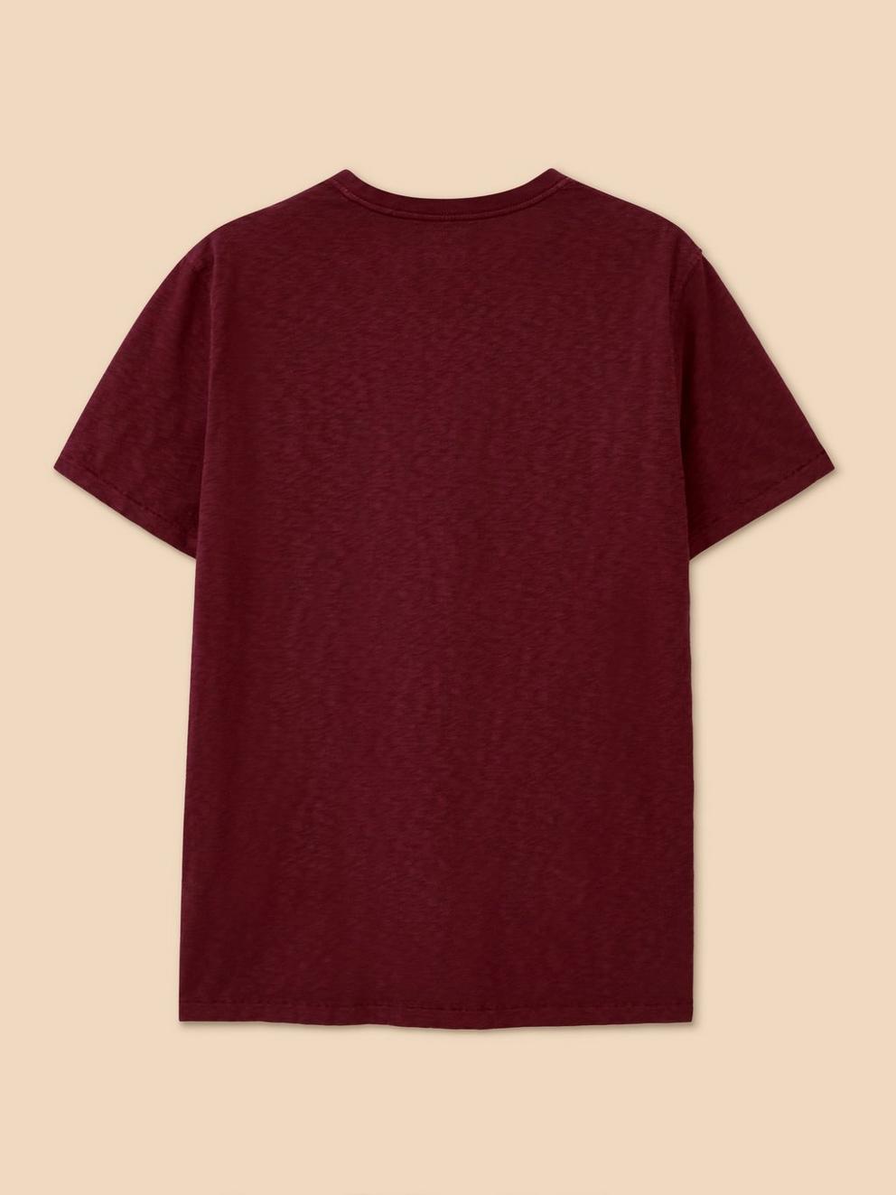 Abersoch Short Sleeve Tee in DK PLUM - FLAT BACK