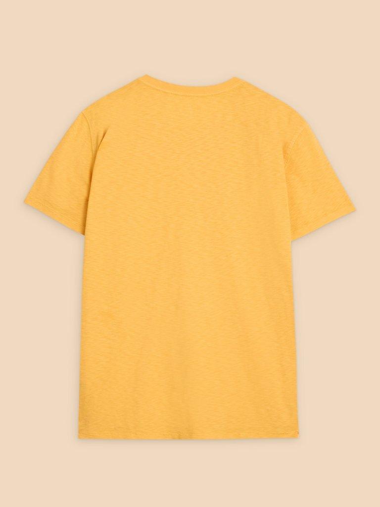 Abersoch Short Sleeve Tee in DK YELLOW - FLAT BACK