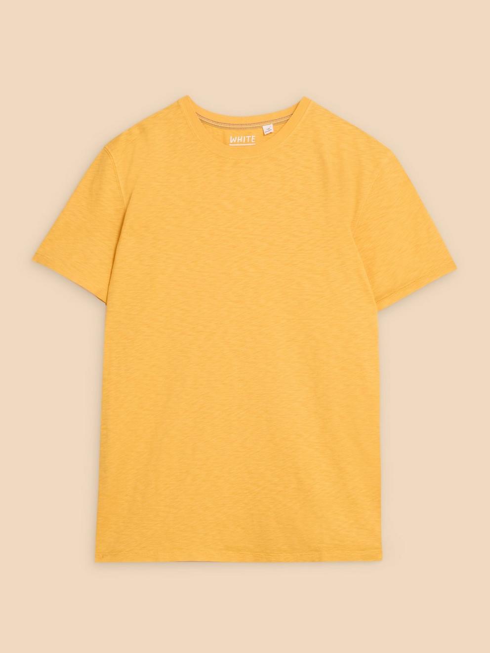 Abersoch Short Sleeve Tee in DK YELLOW - FLAT FRONT