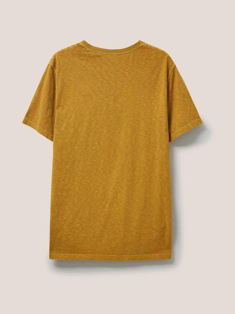 Abersoch Short Sleeve Tee in DP YELLOW - FLAT BACK