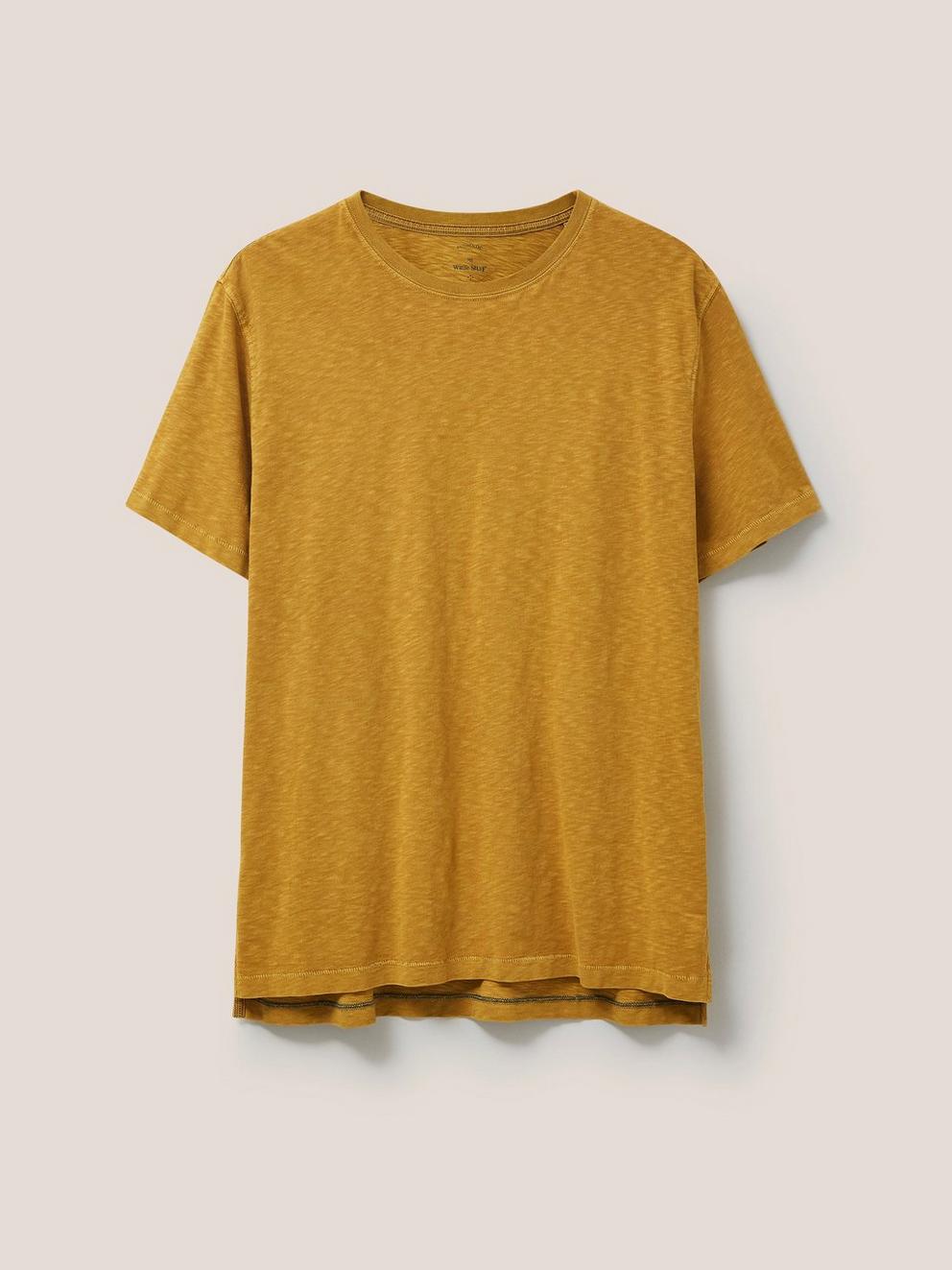 Abersoch Short Sleeve Tee in DP YELLOW - FLAT FRONT