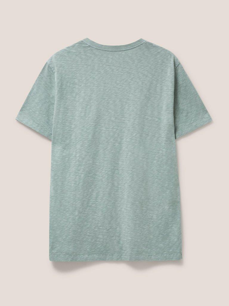 Abersoch Short Sleeve Tee in DUS GREEN - FLAT BACK