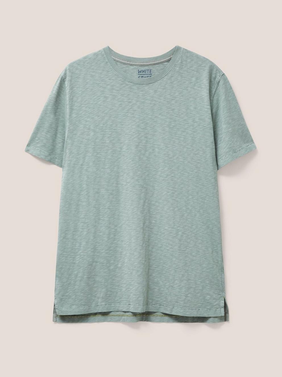 Abersoch Short Sleeve Tee in DUS GREEN - FLAT FRONT