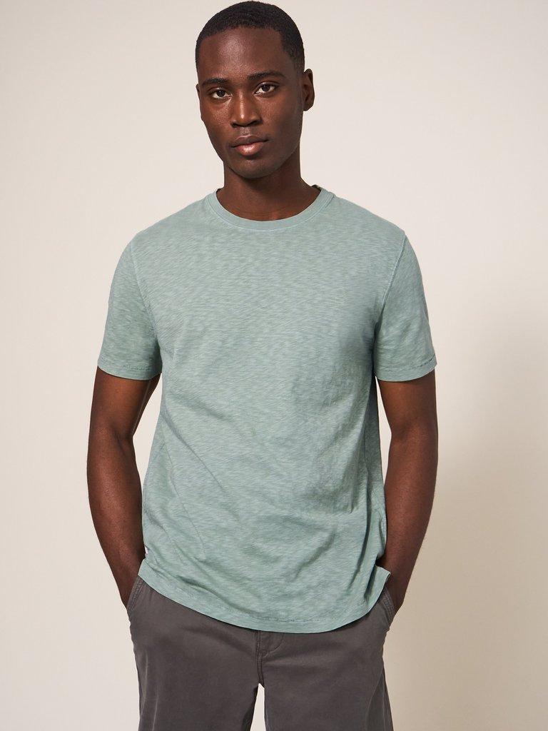 Abersoch Short Sleeve Tee in DUSTY GREEN | White Stuff