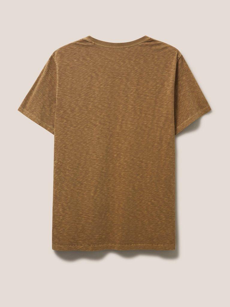 Abersoch Short Sleeve Tee in LGT BROWN - FLAT BACK