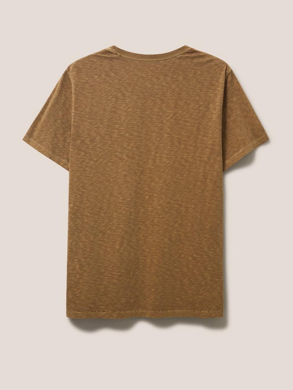 Abersoch Short Sleeve Tee in LGT BROWN - FLAT BACK