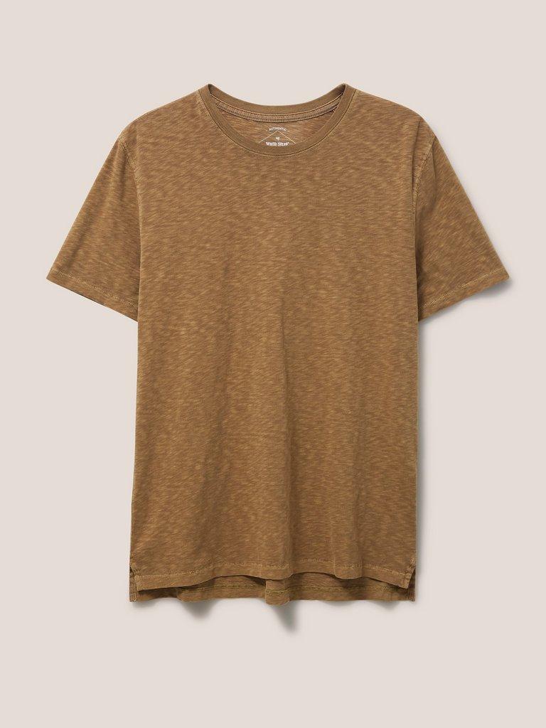 Abersoch Short Sleeve Tee in LGT BROWN - FLAT FRONT