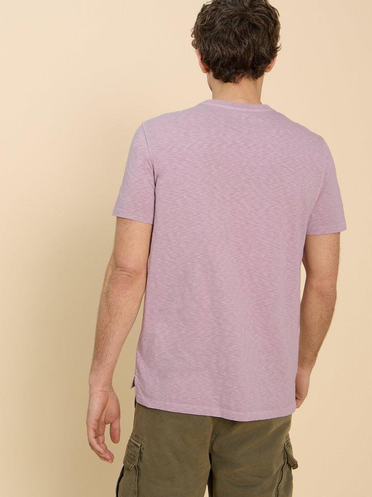 Abersoch Short Sleeve Tee in LGT PURPLE - MODEL BACK