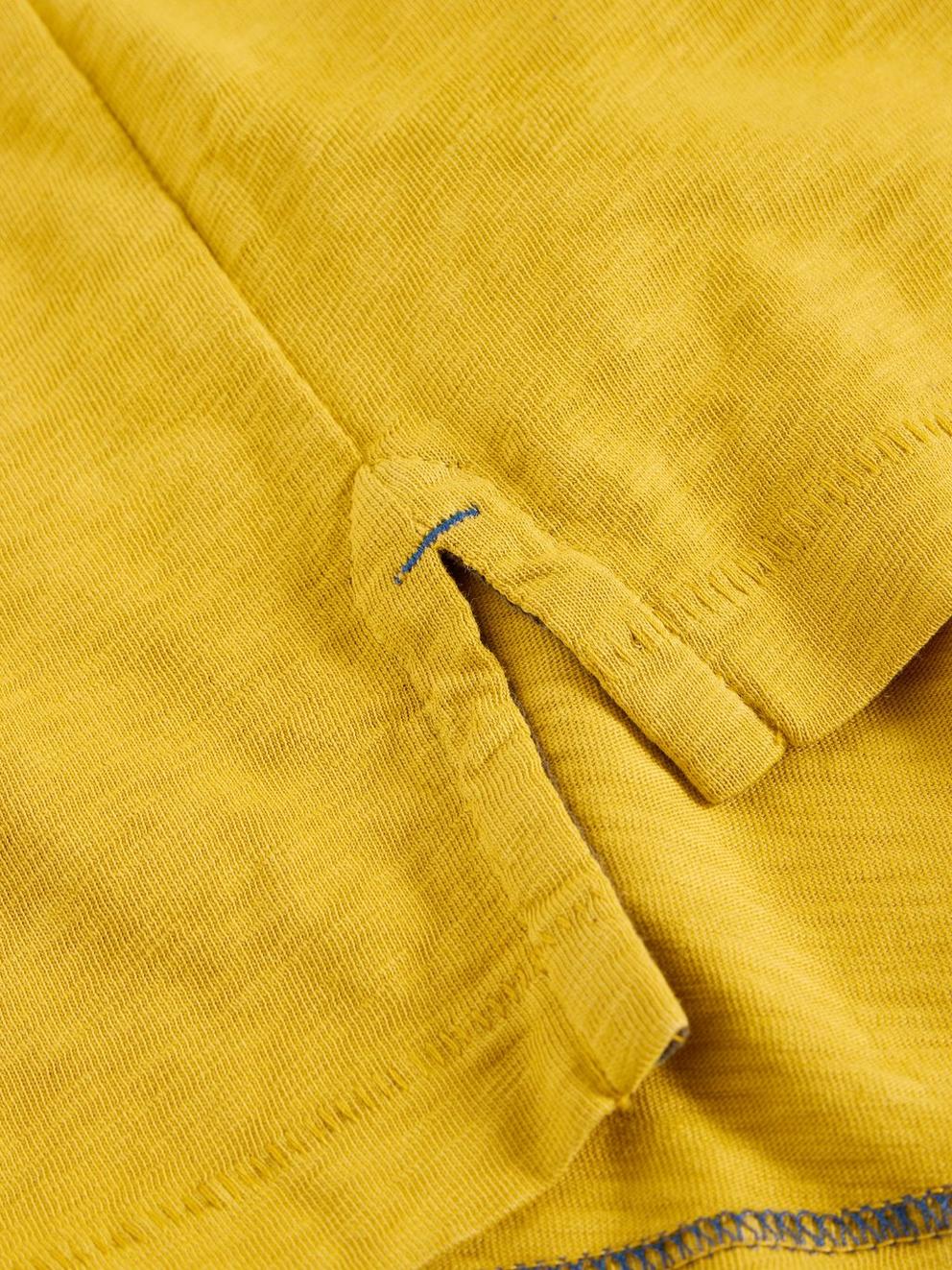Abersoch Short Sleeve Tee in LGT YELLOW - FLAT DETAIL