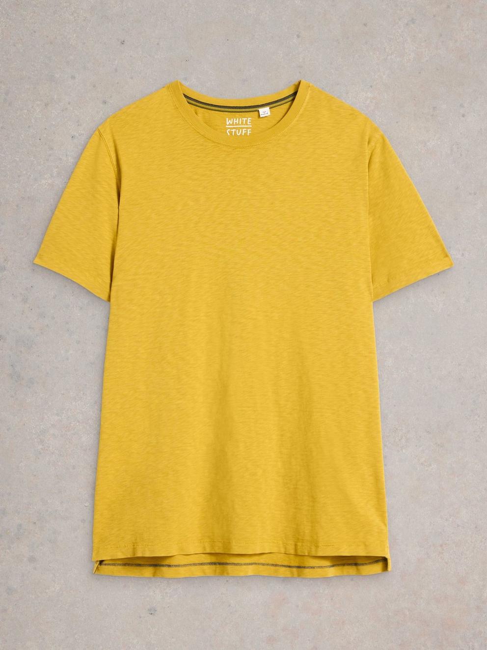 Abersoch Short Sleeve Tee in LGT YELLOW - FLAT FRONT