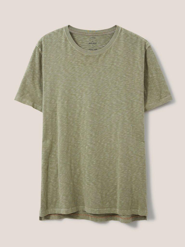 Abersoch Short Sleeve Tee in MID GREEN - FLAT FRONT