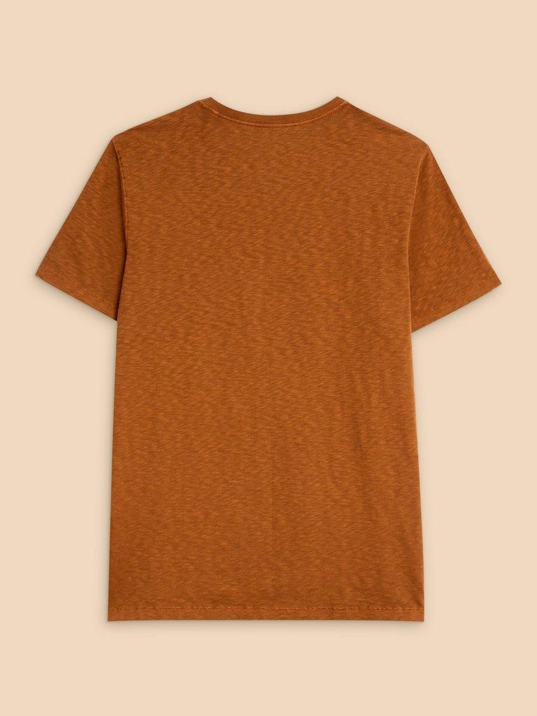 Abersoch Short Sleeve Tee in MID TAN - FLAT BACK