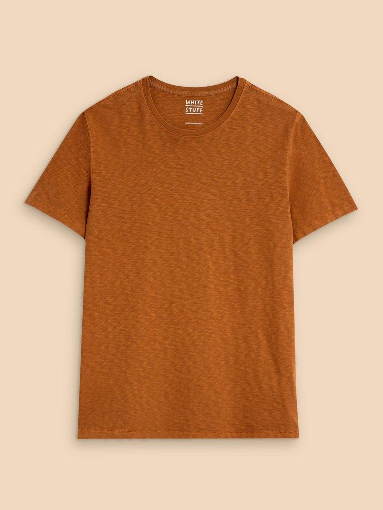 Abersoch Short Sleeve Tee in MID TAN - FLAT FRONT