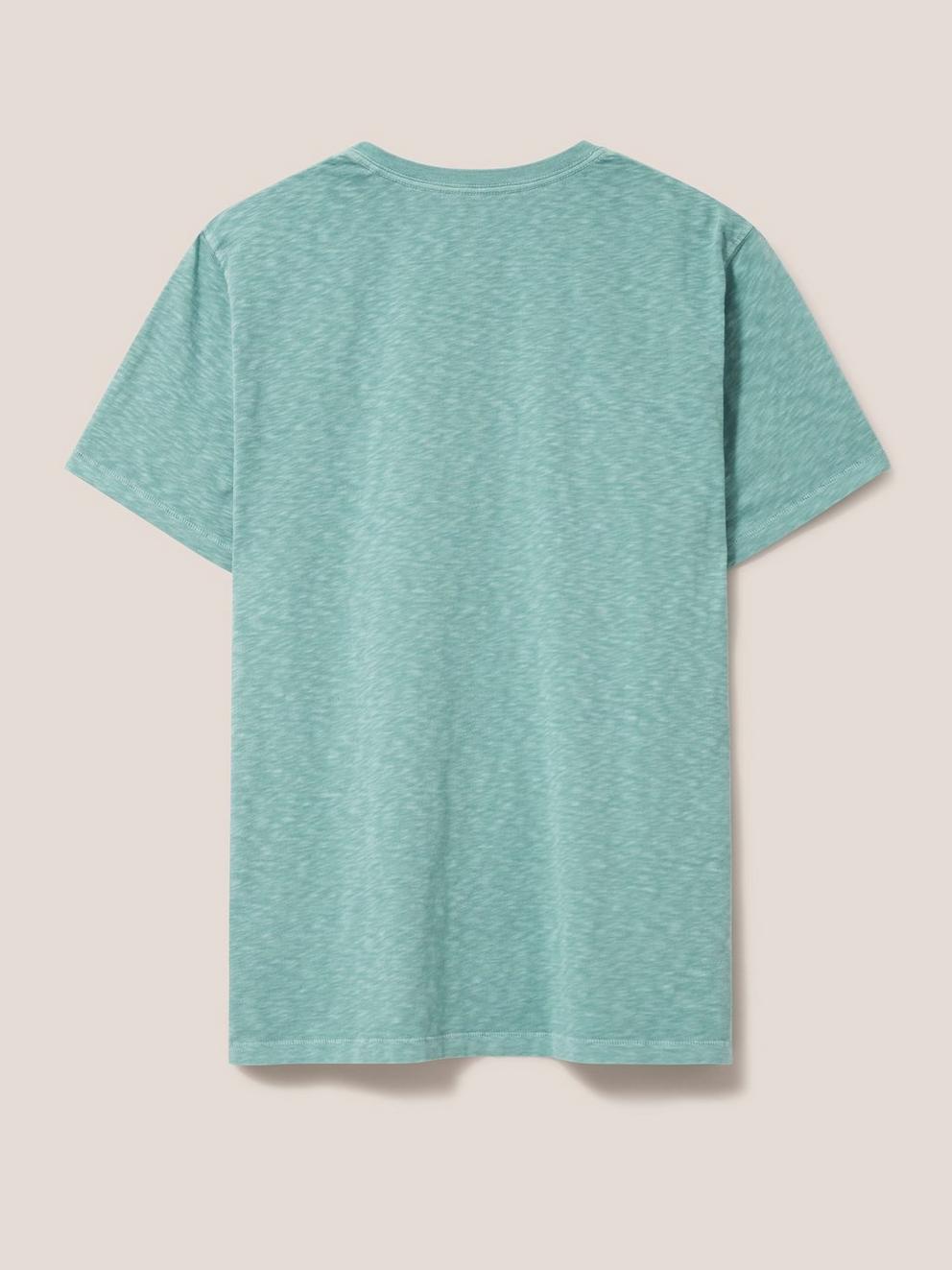 Abersoch Short Sleeve Tee in MINT GREEN - FLAT BACK