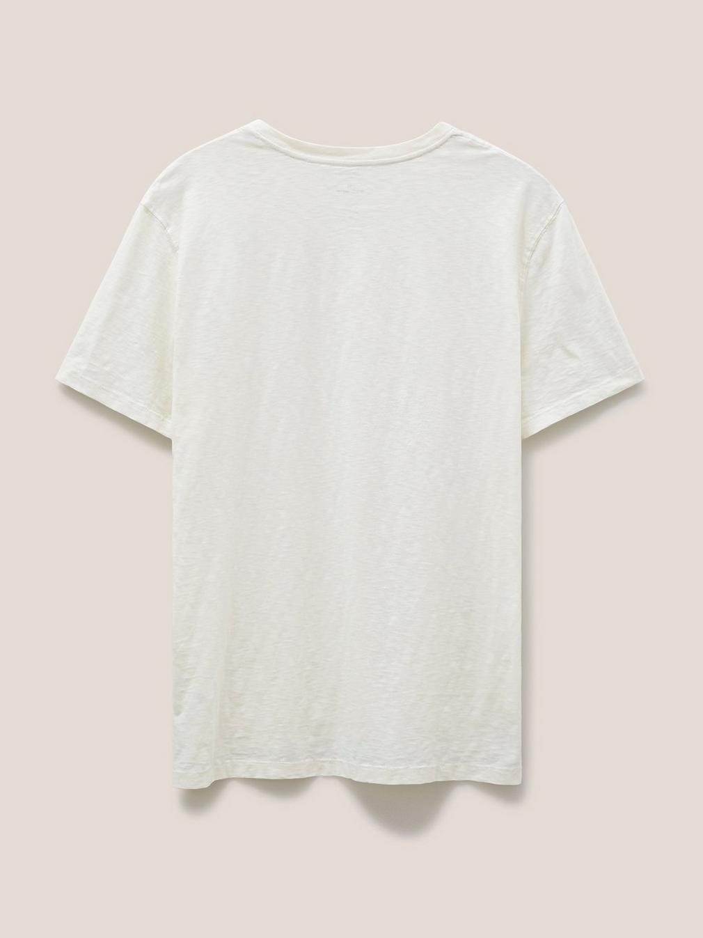 Abersoch Short Sleeve Tee in NAT WHITE - FLAT BACK