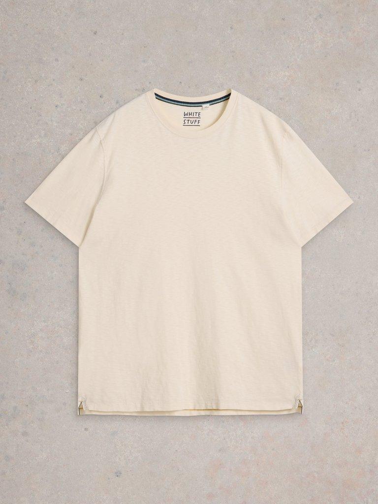 Abersoch Short Sleeve Tee in NAT WHITE - FLAT FRONT