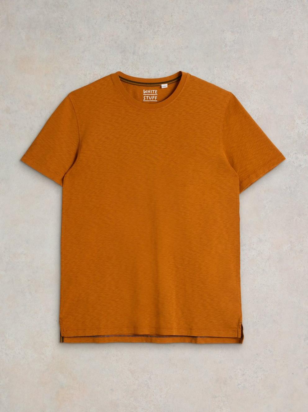 Abersoch Short Sleeve Tee in ORANGE - FLAT FRONT