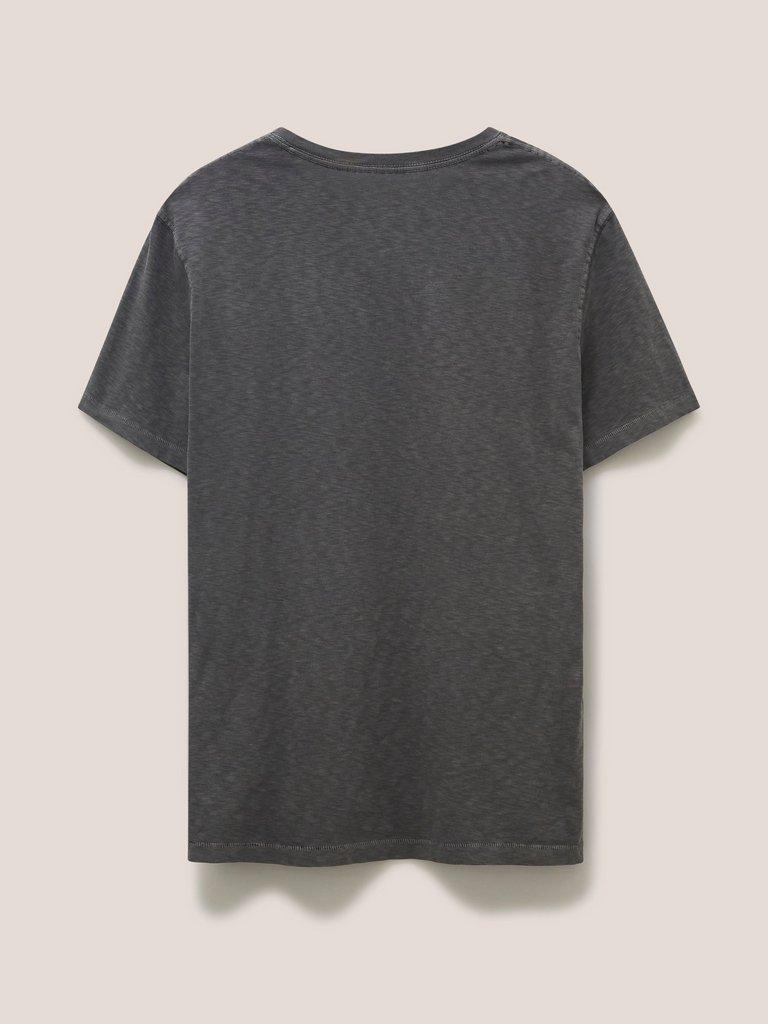 Abersoch Short Sleeve Tee in PURE BLK - FLAT BACK