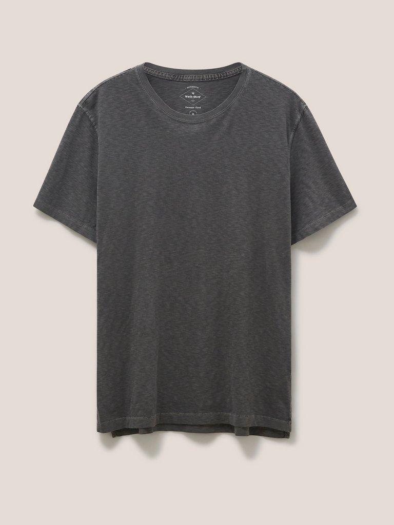 Abersoch Short Sleeve Tee in PURE BLK - FLAT FRONT