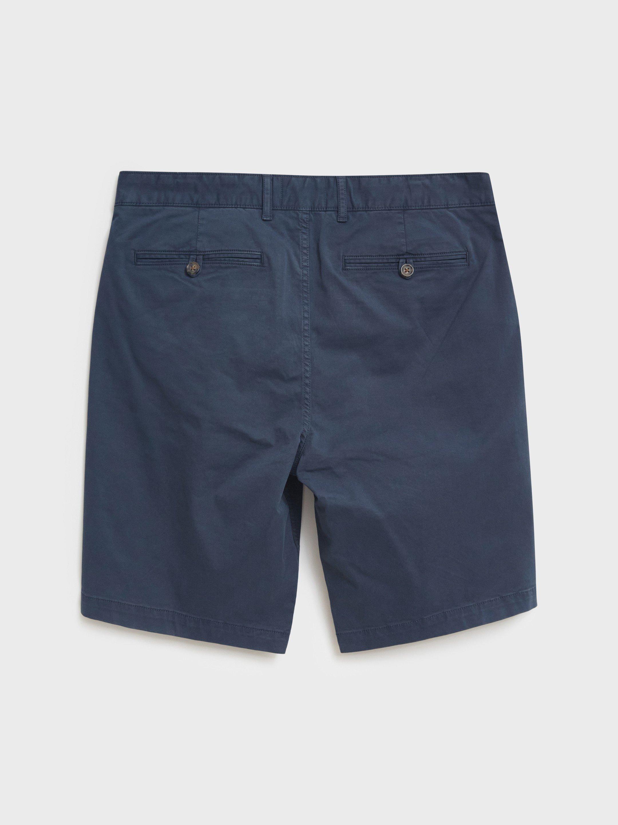 Sutton Organic Chino Shorts in DARK NAVY - FLAT BACK