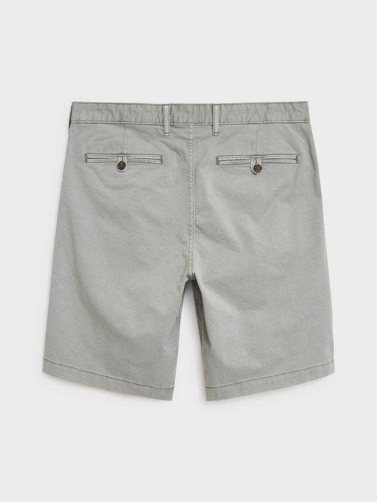 Sutton Organic Chino Shorts in LGT GREY - FLAT BACK