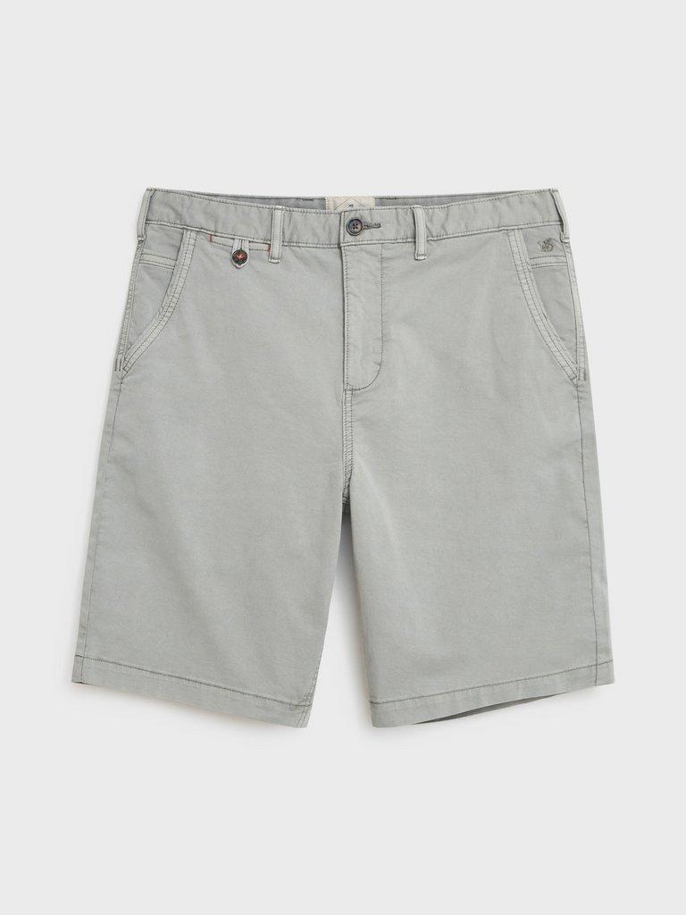 Sutton Organic Chino Shorts in LGT GREY - FLAT FRONT