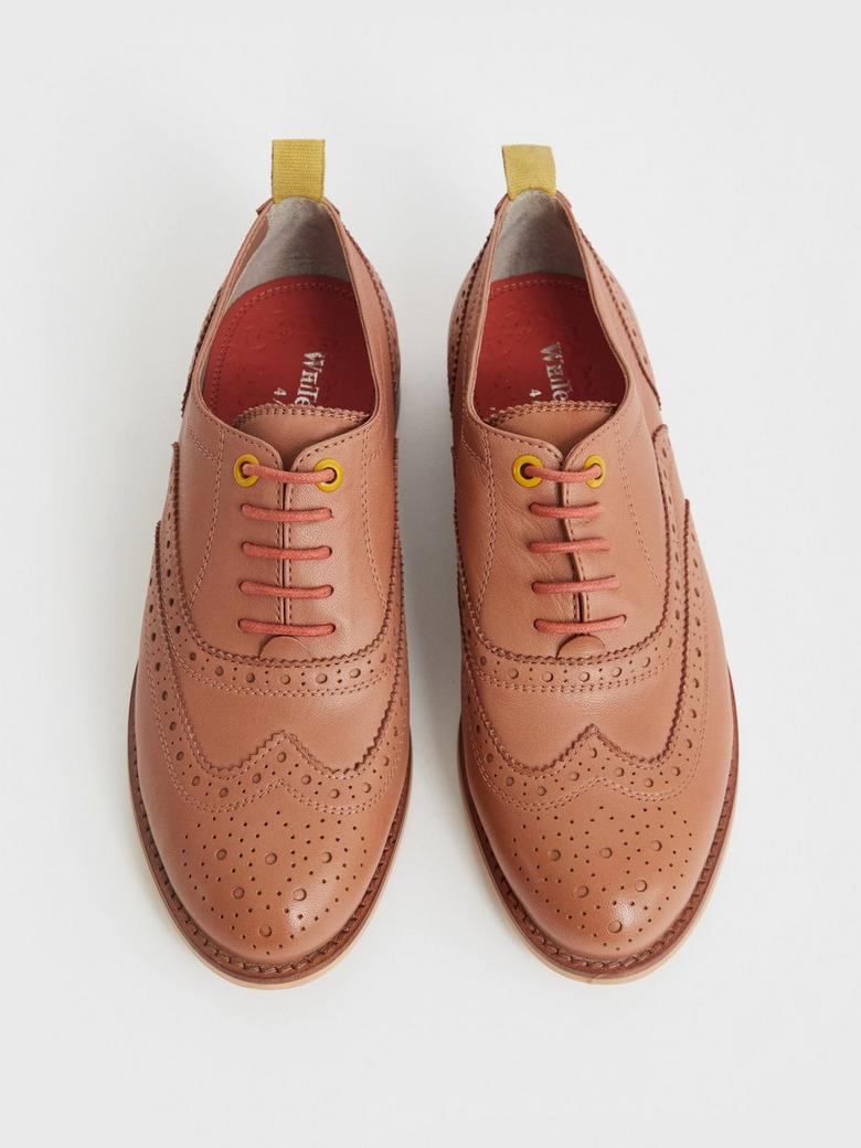 Leather soled hot sale ladies brogues